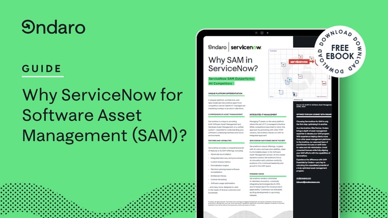 Why ServiceNow for SAM?